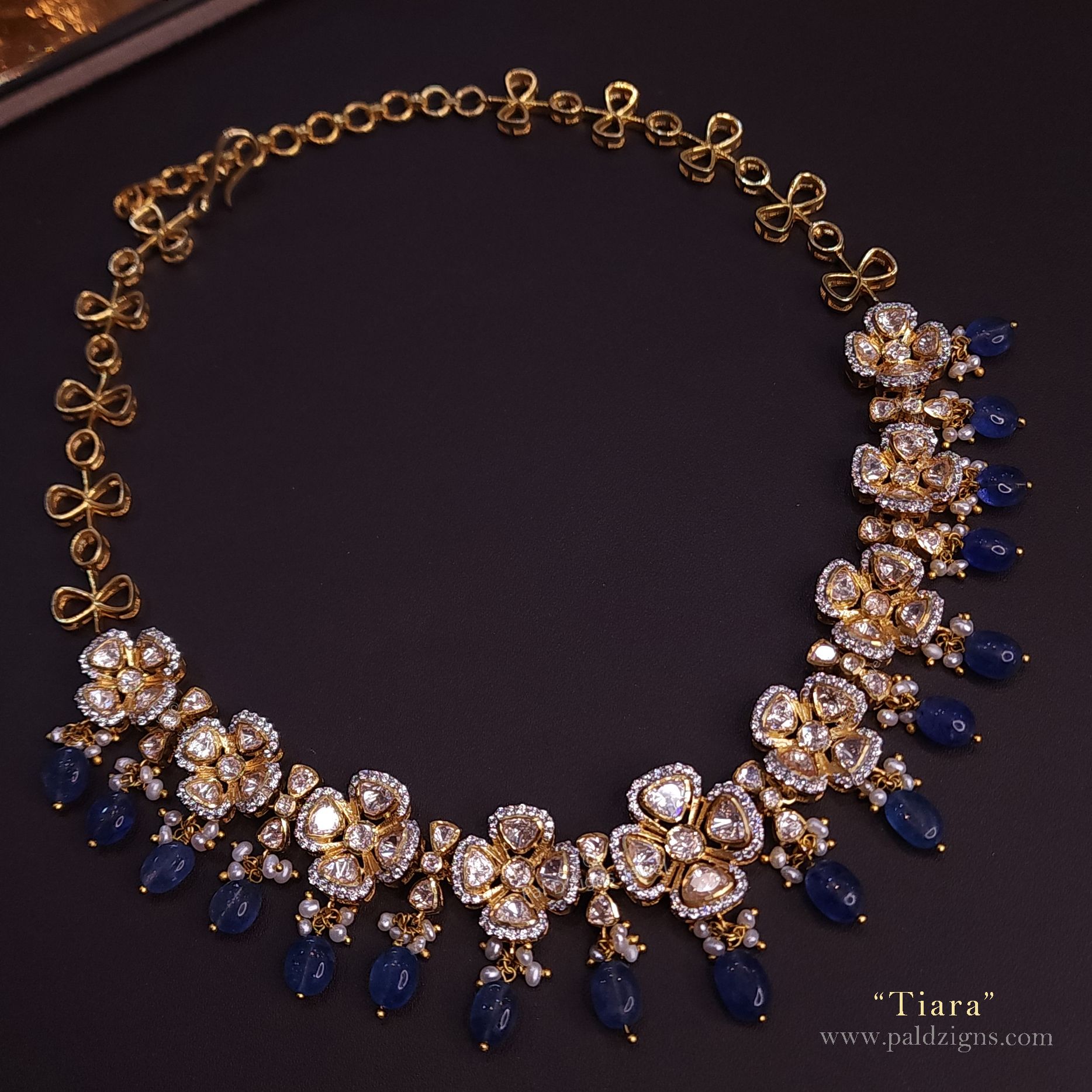 Tiaara Moissanite Polki Necklace