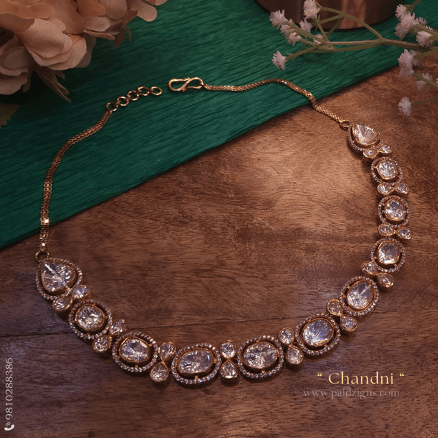 Chandni Moissanite Polki Necklace