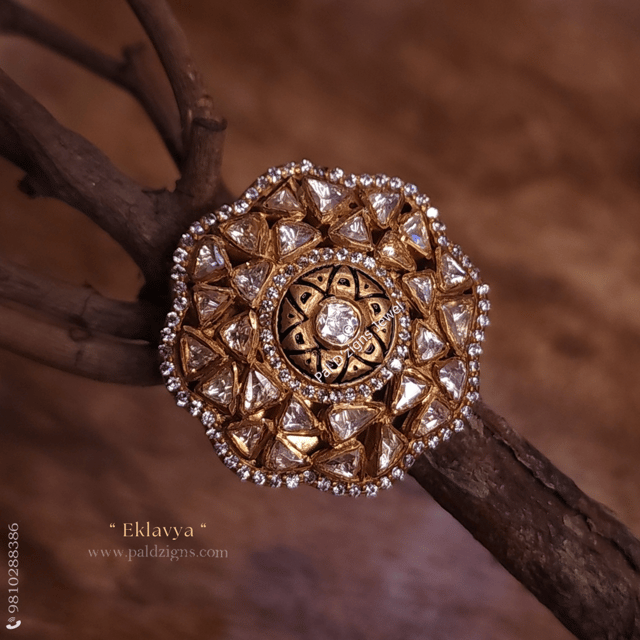 Eklavya Moissanite Polki Ring