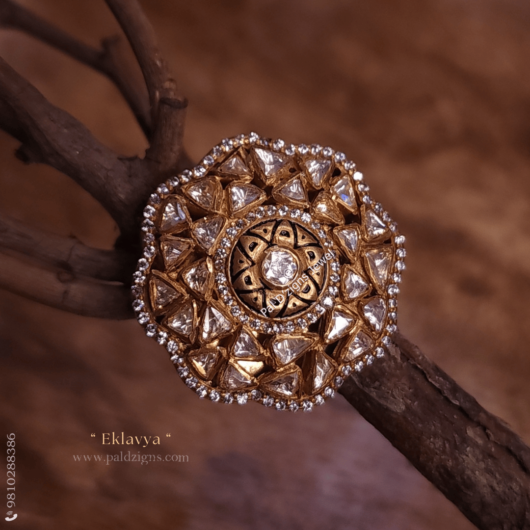 Eklavya Moissanite Polki Ring