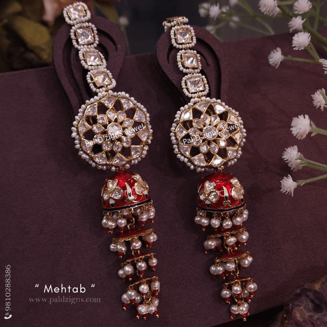 Mehtab Moissanite Polki Earings