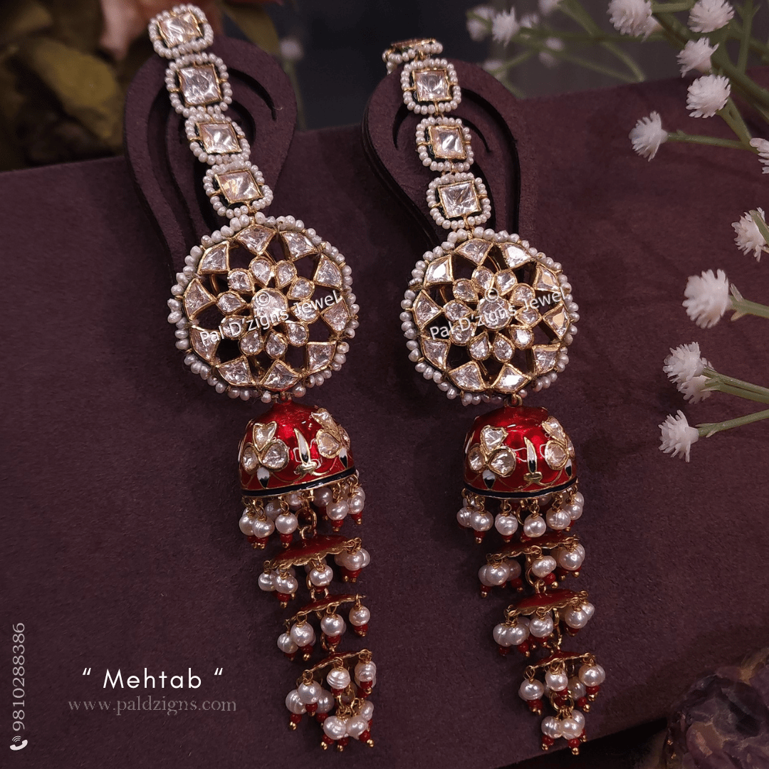 Mehtab Moissanite Polki Earings