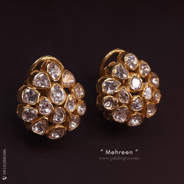 Mehreen Moissanite Polki Stud Set