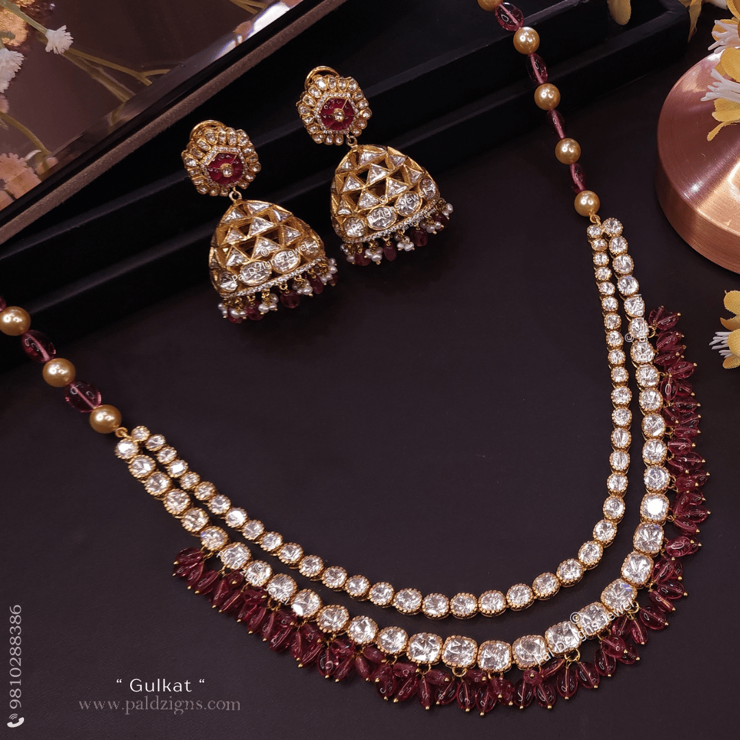 Gulkat Moissainte Polki Necklace Set