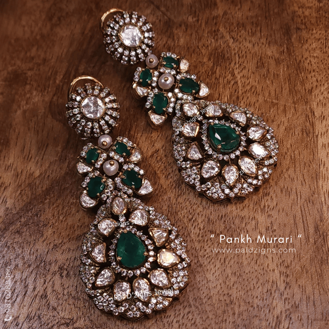 Pankh Murari Moissanite Polki Earrings