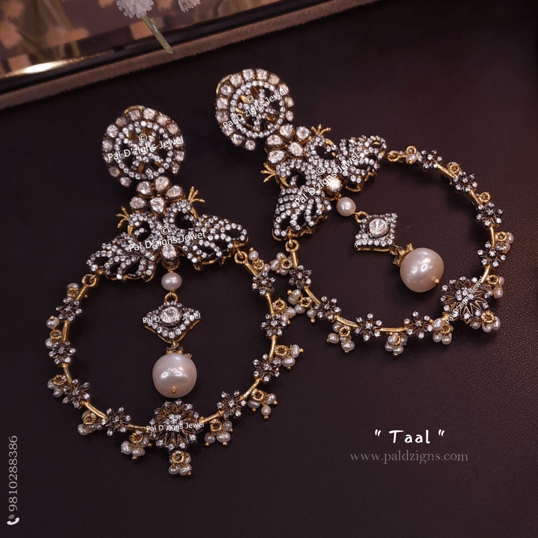 Taal Moissanite Polki Earrings