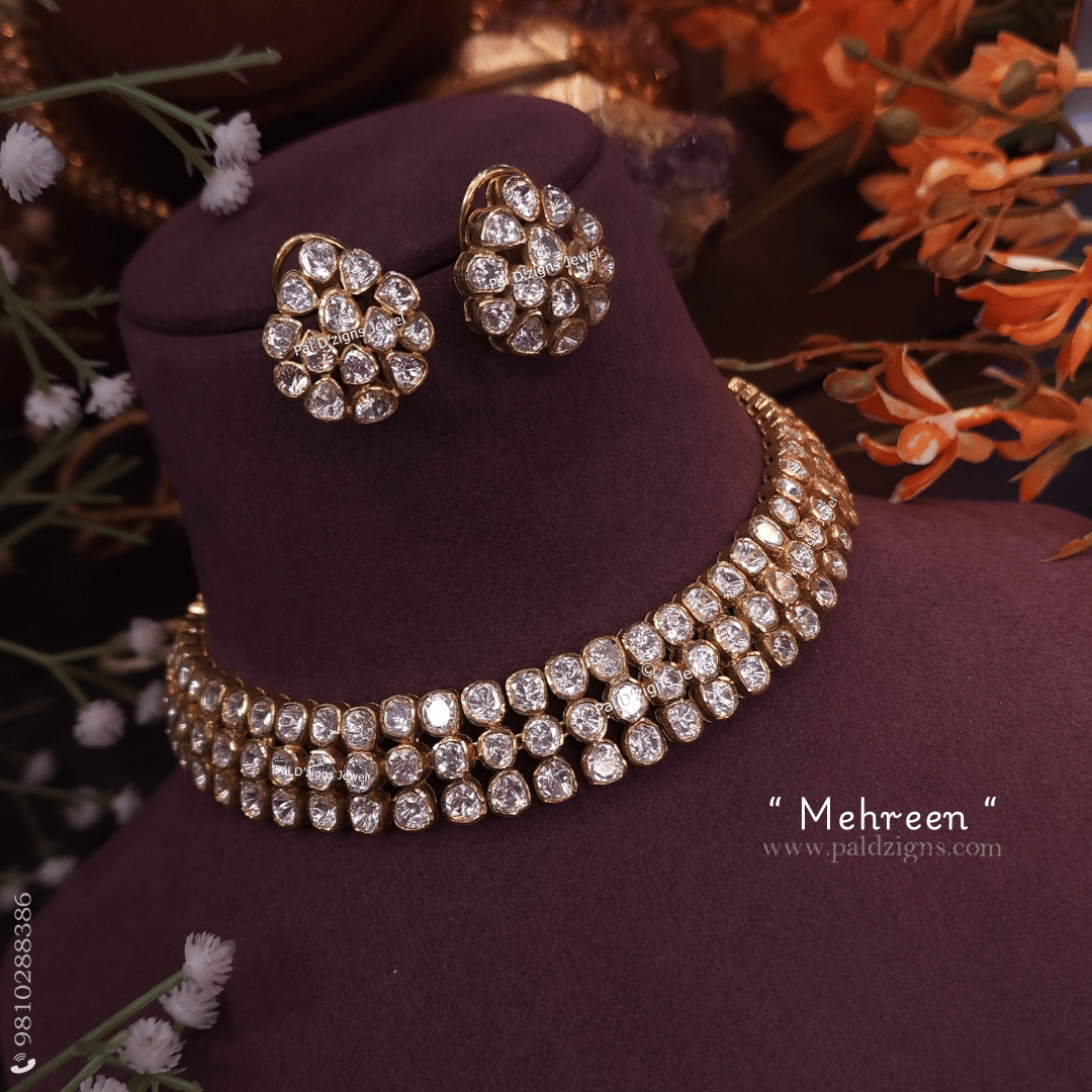 Mehreen Moissanite Polki Choker Set