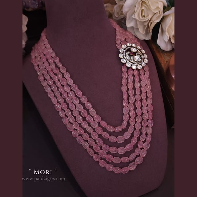 Mori Moissanite Polki Long Necklace